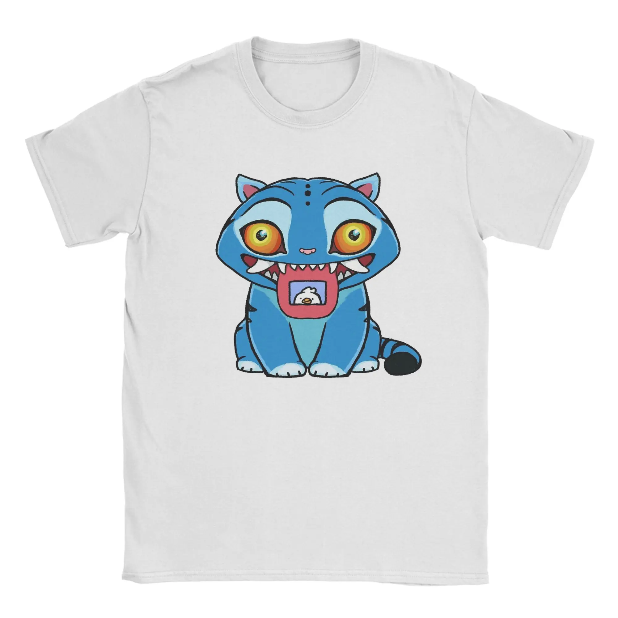 

Мужские футболки с синим тигром и надписью Kpop Demon Hunters Derpy, винтажные футболки из 100% хлопка с короткими рукавами, подарок на день рождения, футболки