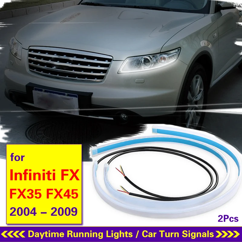 

For INFINITI FX 04-09 Headlamp Light Guide Strip Scan LED Running Water Light Car Decorative Light Streamer Turn Signal Light