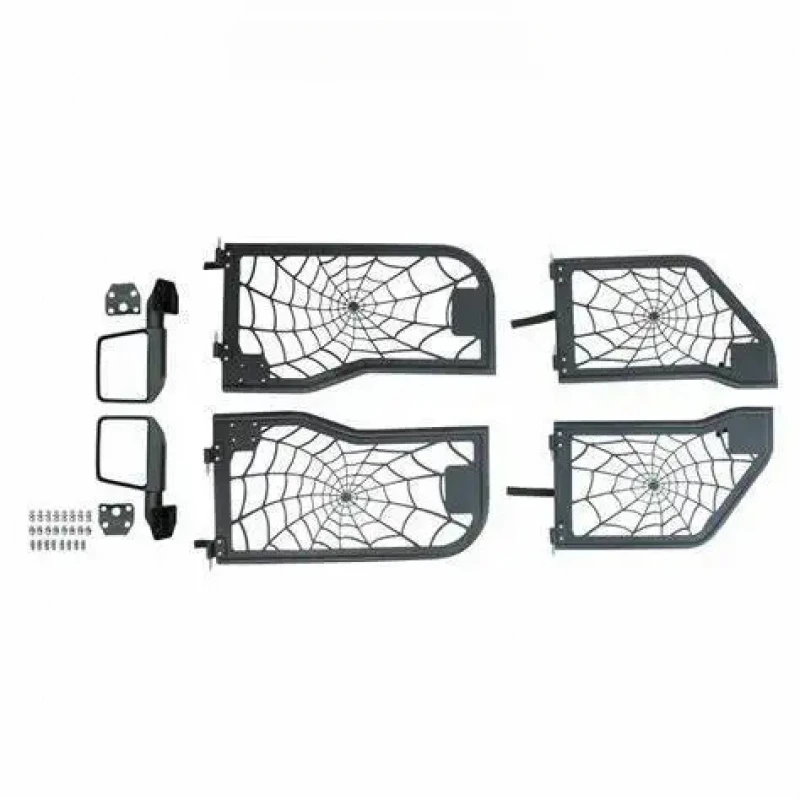 Factory Hot Selling ForSpider Web Tubular Half Door 2 Door/4 Door With Side Mirror For  Wrangler JK &JL 2007+