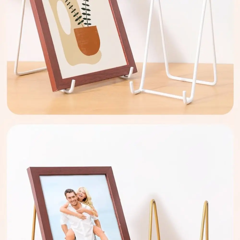 Metal Art Display Holder For Picture Frame Mirror Medal Certificate Tablet Desktop Support Modern Office Decor Rack