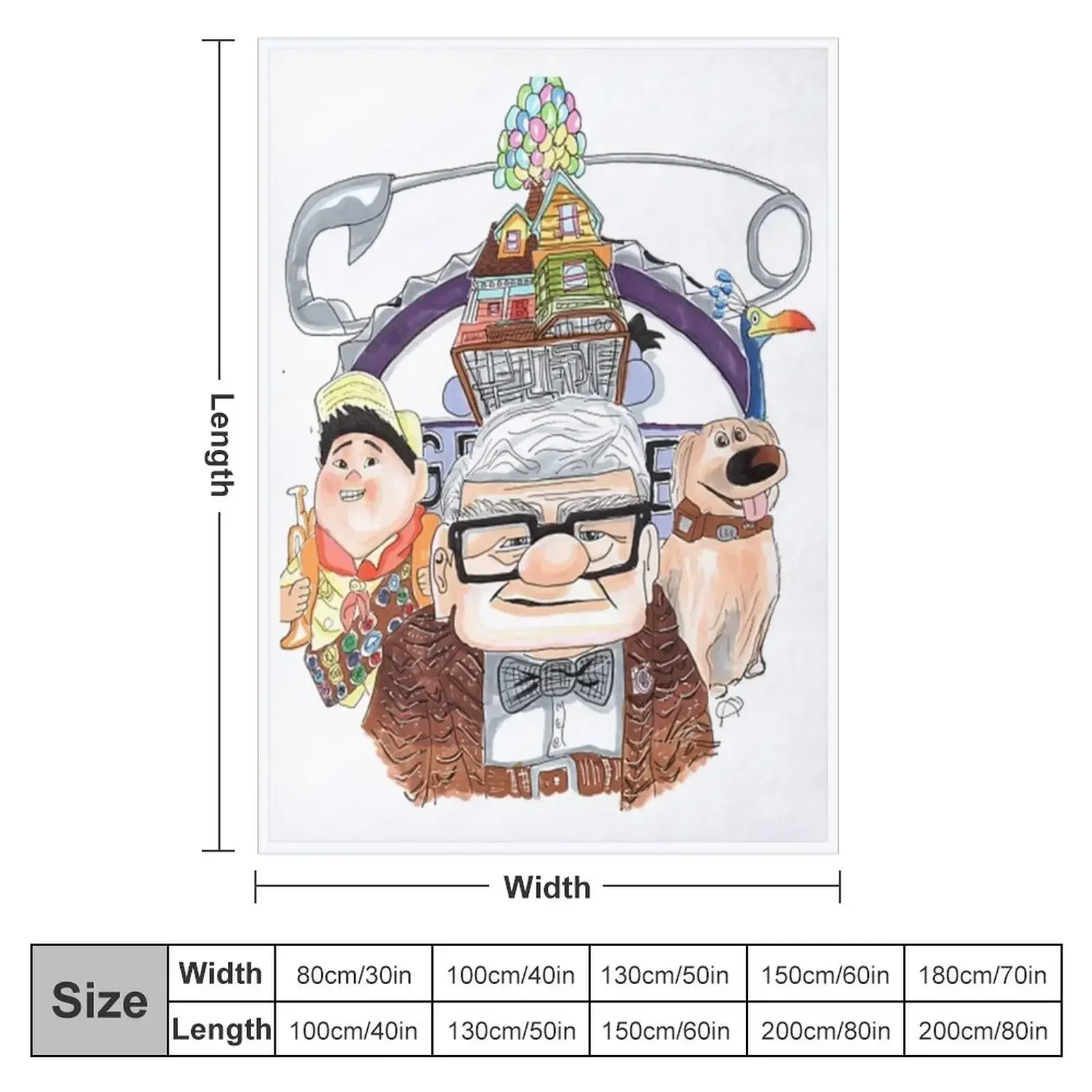 Up adventure poster Throw Blanket sofa bed warm winter heavy to sleep Luxury Designer Blankets