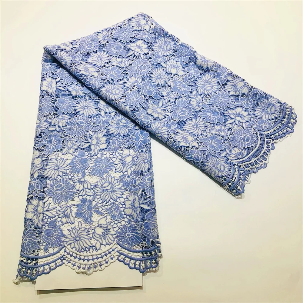 Neuer Stil Afrika Spitzenstoff 2026 Hochwertige Spitze Wasserlösliche Bestickte Modische Weiche Spitze 5 Yards – Detail 8