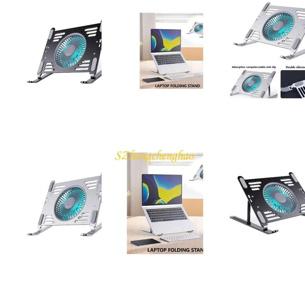 

USB Connection Laptop Cooling Pad Aluminum Panel Adjustable Laptop Stand 601D