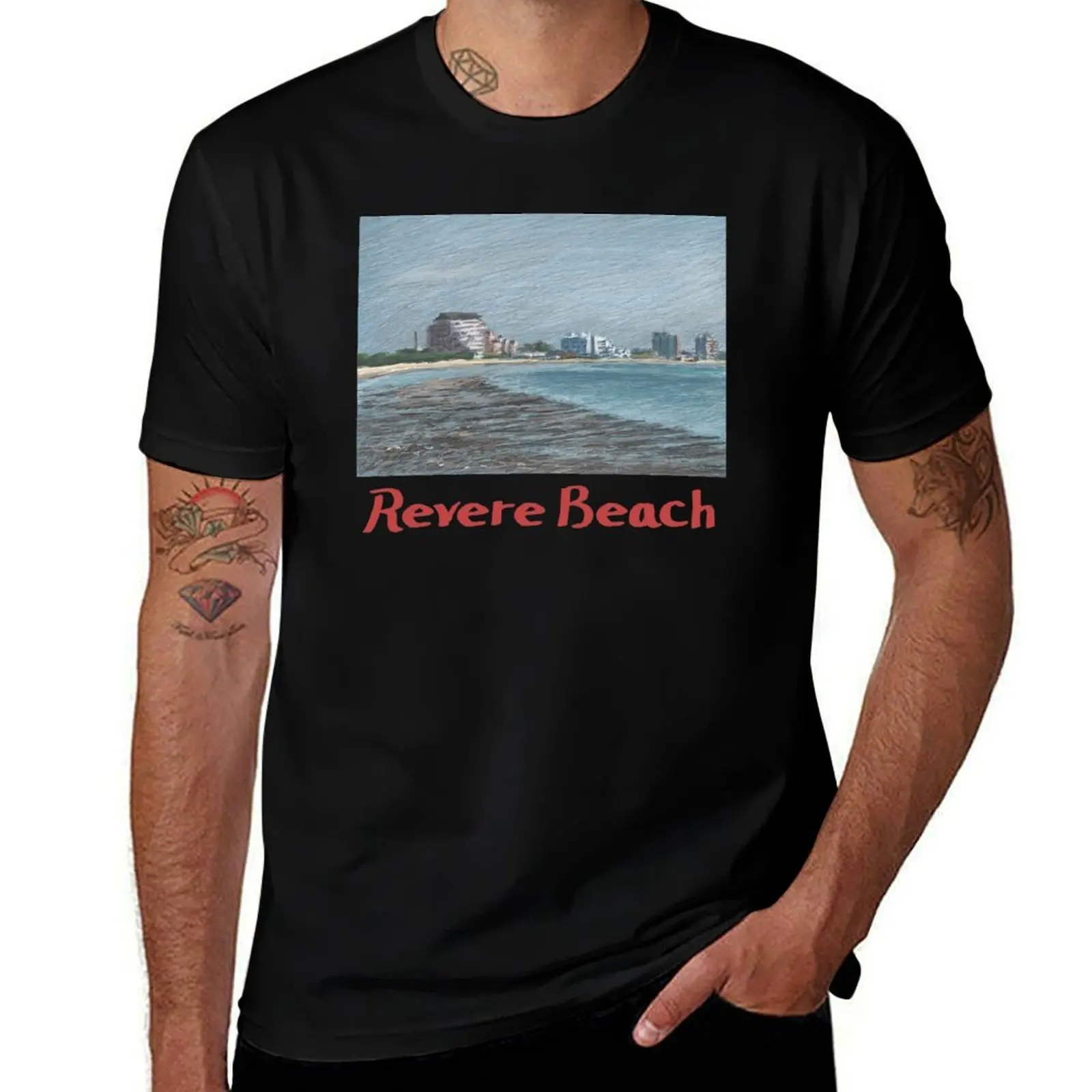 

Revere Beach 1 T-Shirt Active Sports Short Sleeve Cotton Shirt
