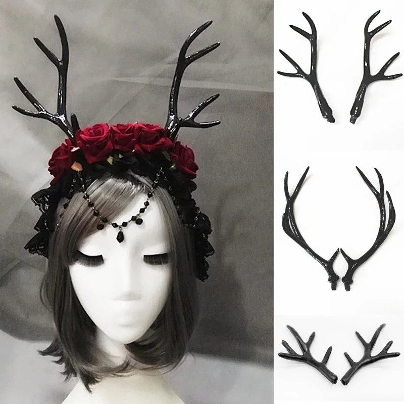 Simulation Hirschgeweih Cosplay Haarschmuck künstliche Hirschhorn Dekor für DIY Stirnband Weihnachten Halloween Party Requisiten