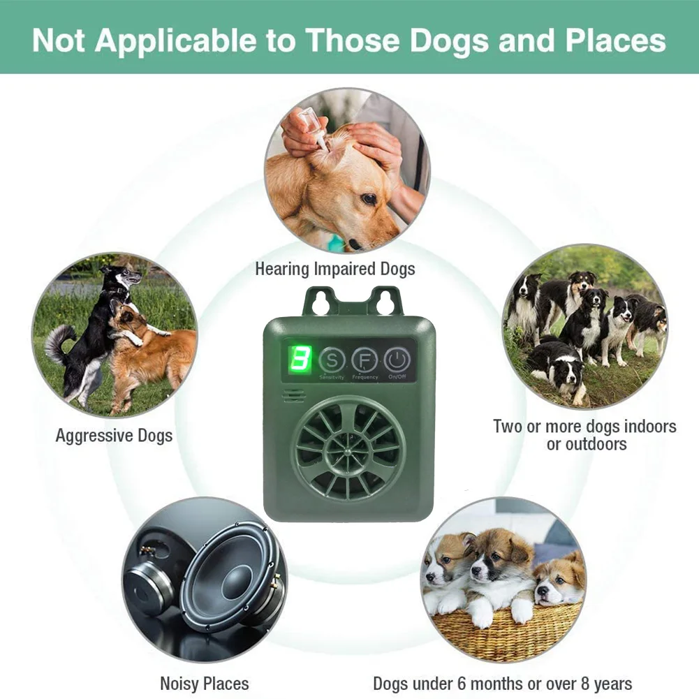 Ultrasonic Anti-Bark Aggressive Dog Pet Repeller Barking Stopper Deterrent Train Automatic Dog Barking Stop Device