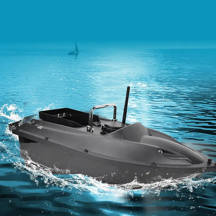 

Лодка с приманкой для рыбы из нержавеющей стали с дистанционным управлением, 3 часа в режиме ожидания, устройство для поиска лодки с приманкой для рыбы, для дикой рыбалки, бассейна, озера, морской рыбалки, черный