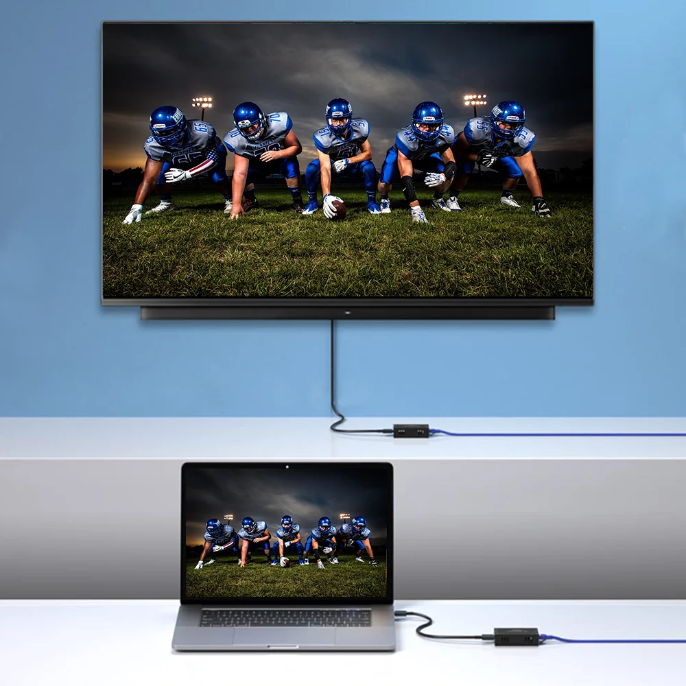 HDMI على جهاز إرسال واستقبال الصوت والفيديو أحادي UTP CAT6/7 LAN RJ45 يدعم جهاز إرسال واستقبال الفيديو ثلاثي الأبعاد ، P ، 60m