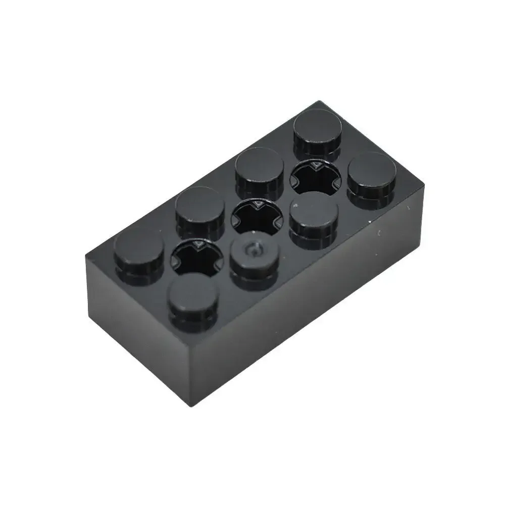 【50g】MOC Model 39789  2x4 with 3 Axis Holes Tech Brick Model Tech Parts