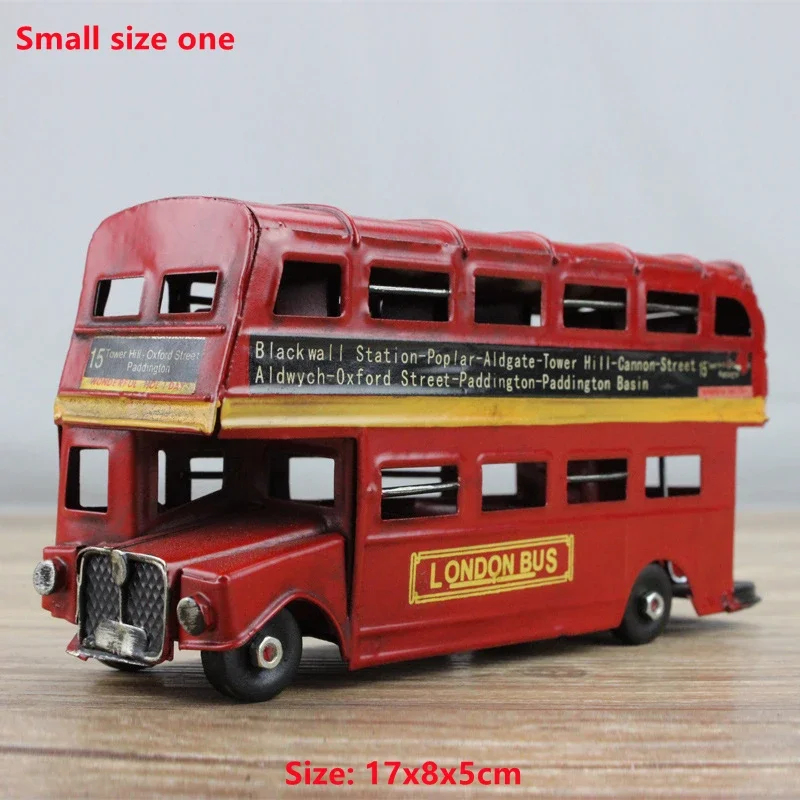 Vintage Doppeldecker Retro UK England London Bus Figur Routemaster Modell Wandmontierte Tour-Statue Heim-Deko Ornament