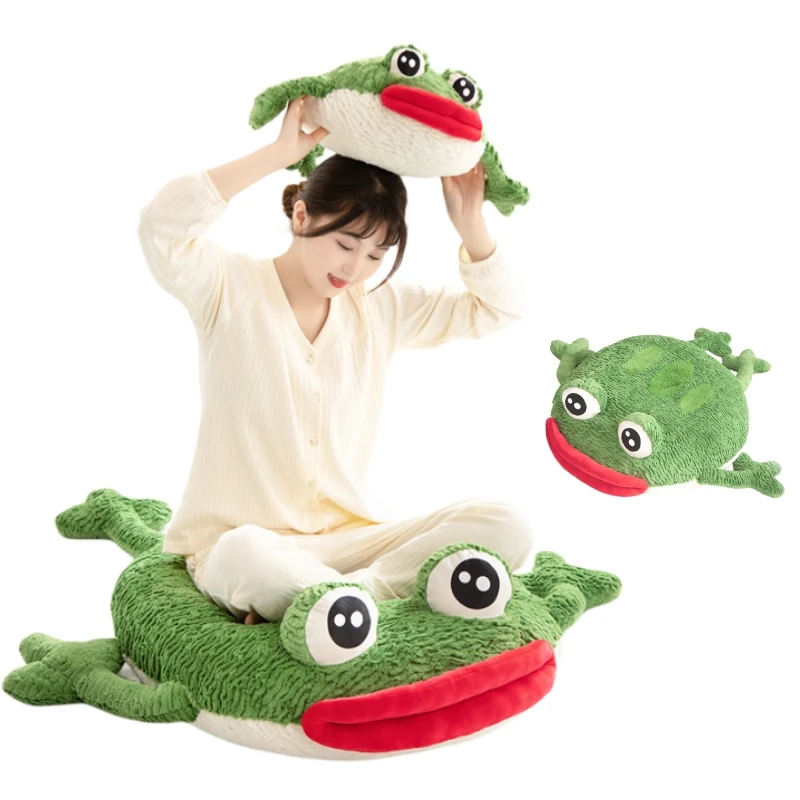 Sausage mouth frog plush toy animal soft plush pillow cushion plush doll birthday gift for kids