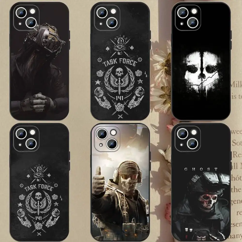 1 قطعة C-COD نداء D-Duty Ghost جراب هاتف سيليكون لينة آيفون 17 الهواء 16 15 14 13 12 11 زائد برو ماكس زائد #1