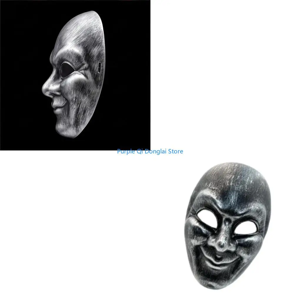 L21E Full Face Halloween Party Mask for Theme Party and Holiday Use, Plastic Shell with Strap and Photo Prop Appeal