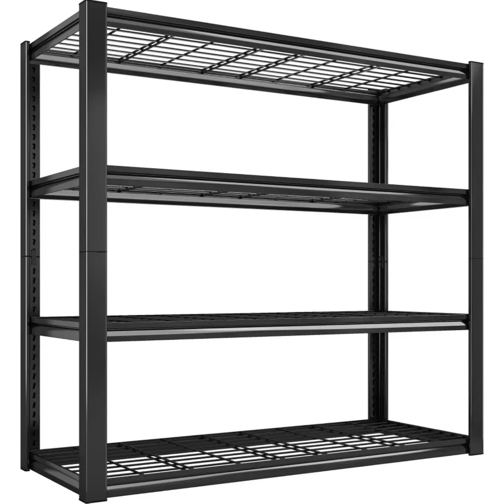 

40" W Garage Shelving 2240 LBS Storage Shelves Heavy Duty Shelving 4-Tier Adjustable Metal Shelves for Garage Shelves Rac