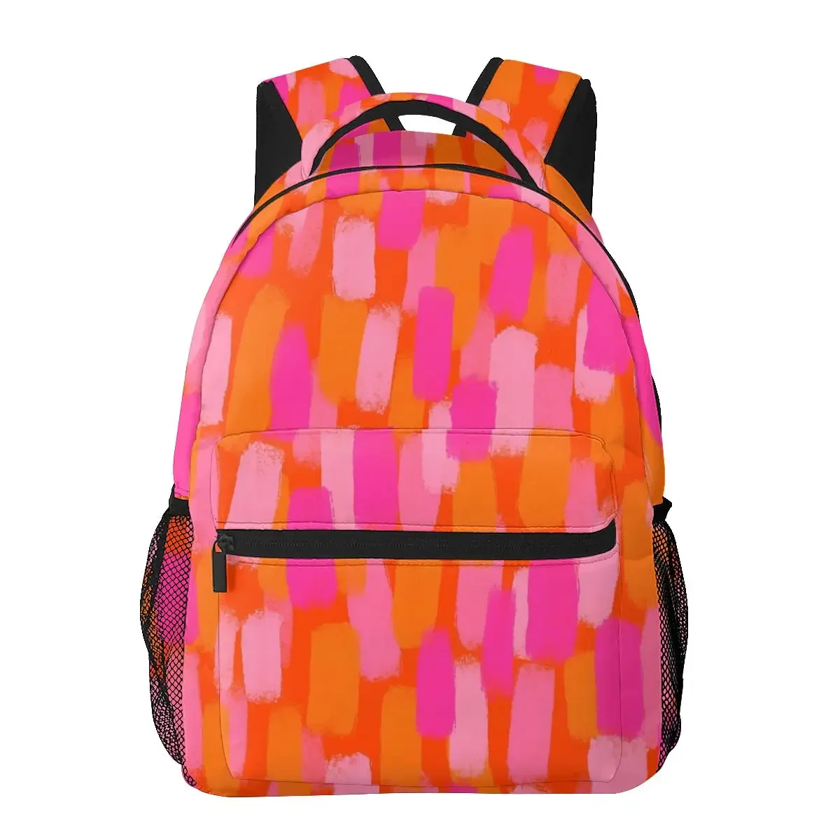 Pink And Orange Backpacks Boys Girls Bookbag Students School Bags Cartoon Laptop Rucksack Shoulder Bag Large Capacity