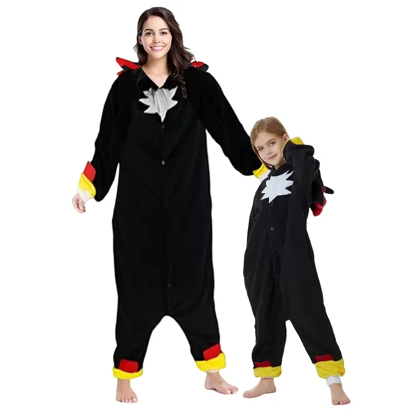 FallenVex Store Children Black Hedgehog Animal Kigurumi Onesie Cosplay Pajamas Boys Girls Halloween Carnival Party Costume