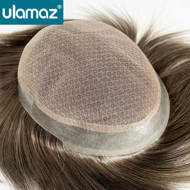 Australia Men's Wigs Human Hair Toupee For Men Diamond Lace Wigs For Man Natural Wig Male Hair Prosthesis Lace Pu Hair System