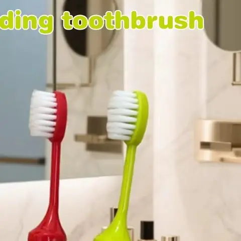 

1PCS Candy Colored Folding Toothbrush Portable Cleaning Toothbrush For Children Soft Bristle Toothbrush