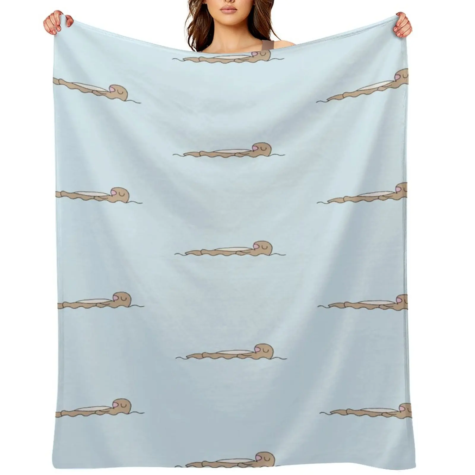 

Sea otter Throw Blanket Thin Sofa Throw Thins Single Blankets