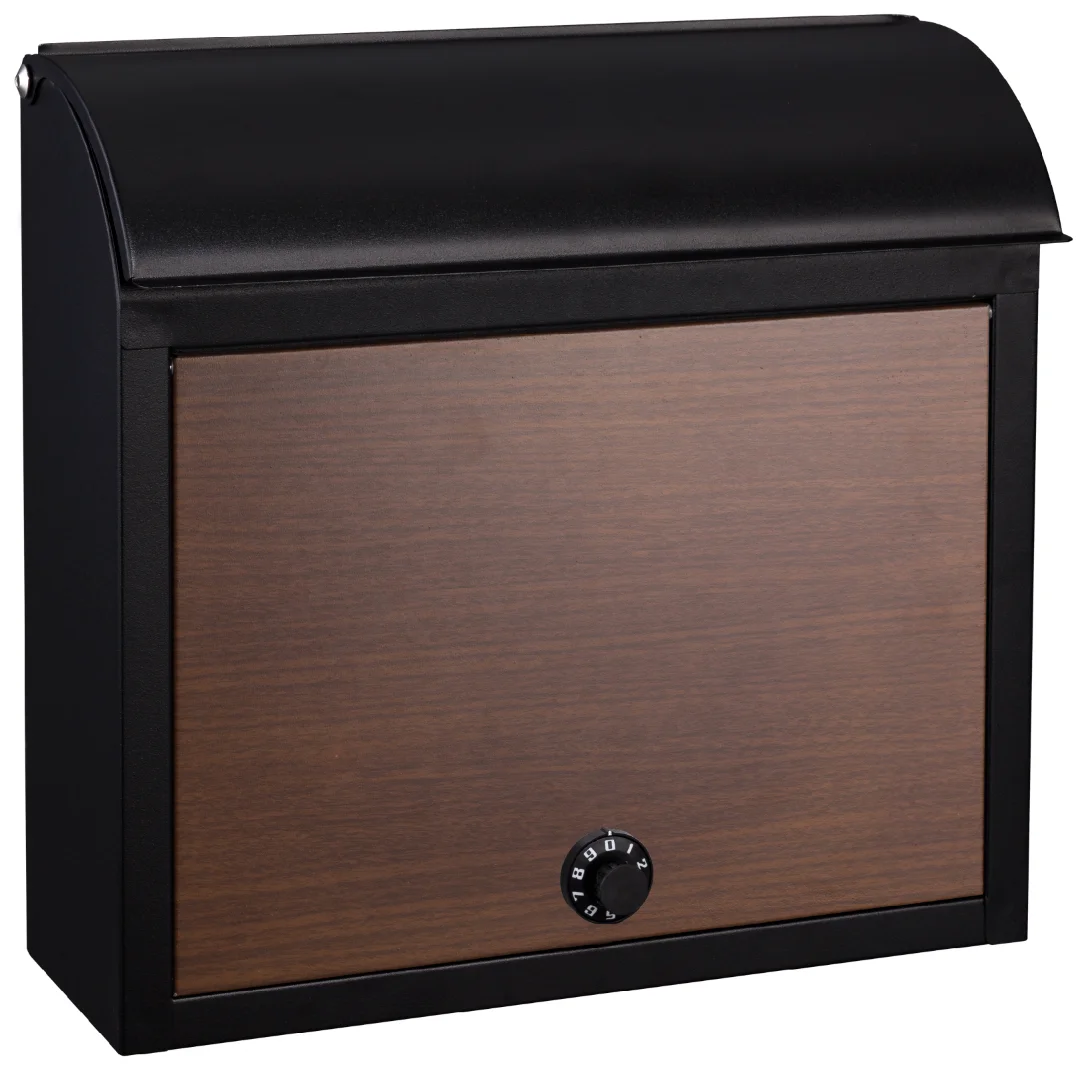 Modern Decorative Wall Mounted Metal Mailbox Outdoor Steel Letter Box with Lock for Garden or Apartment Post