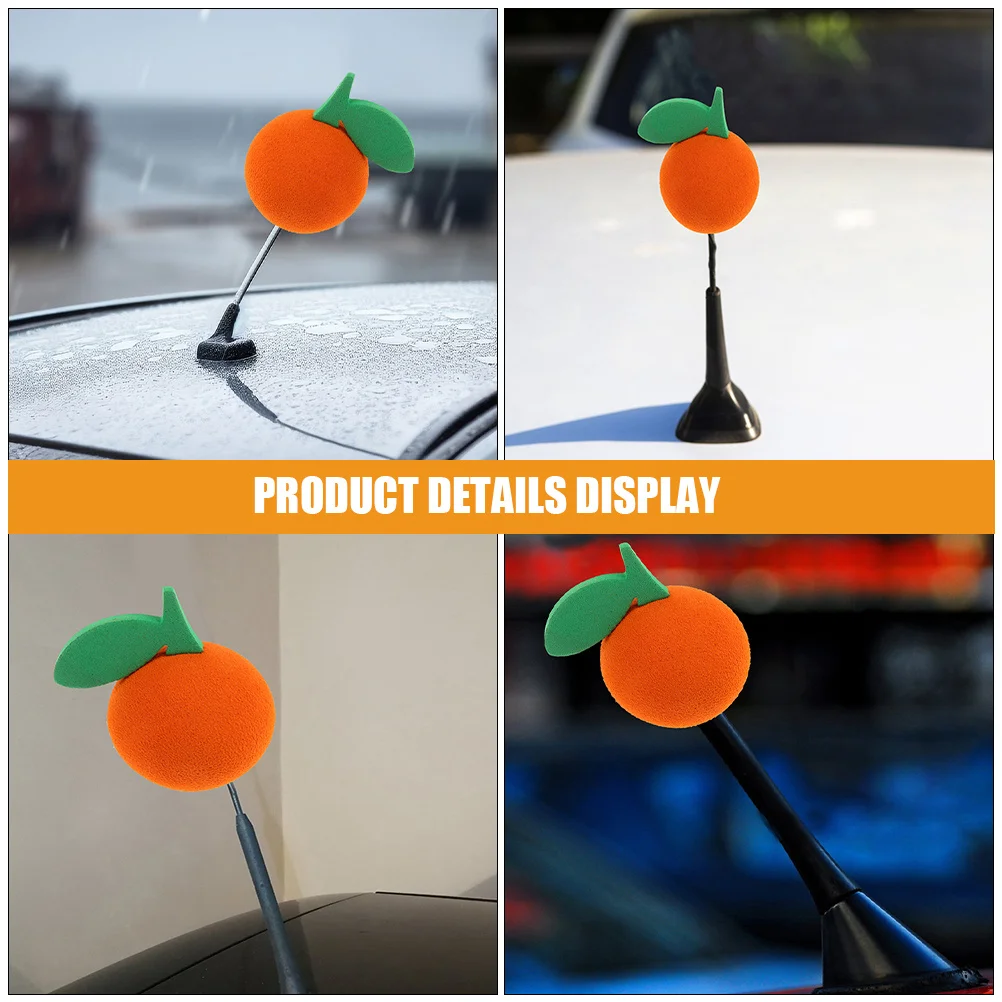 2 قطعة كرة هوائي إيفا زينة طويلة الأمد مقاومة للخدش ملحقات السيارة زخرفة خارجية هوائي القبعات العالية #5