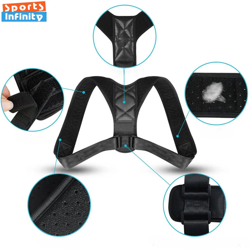 Back Posture Corrector Anti Camel Correction Belt Sitting Posture Correction Belt Back Orthopedic Adjustable for Women Men Child