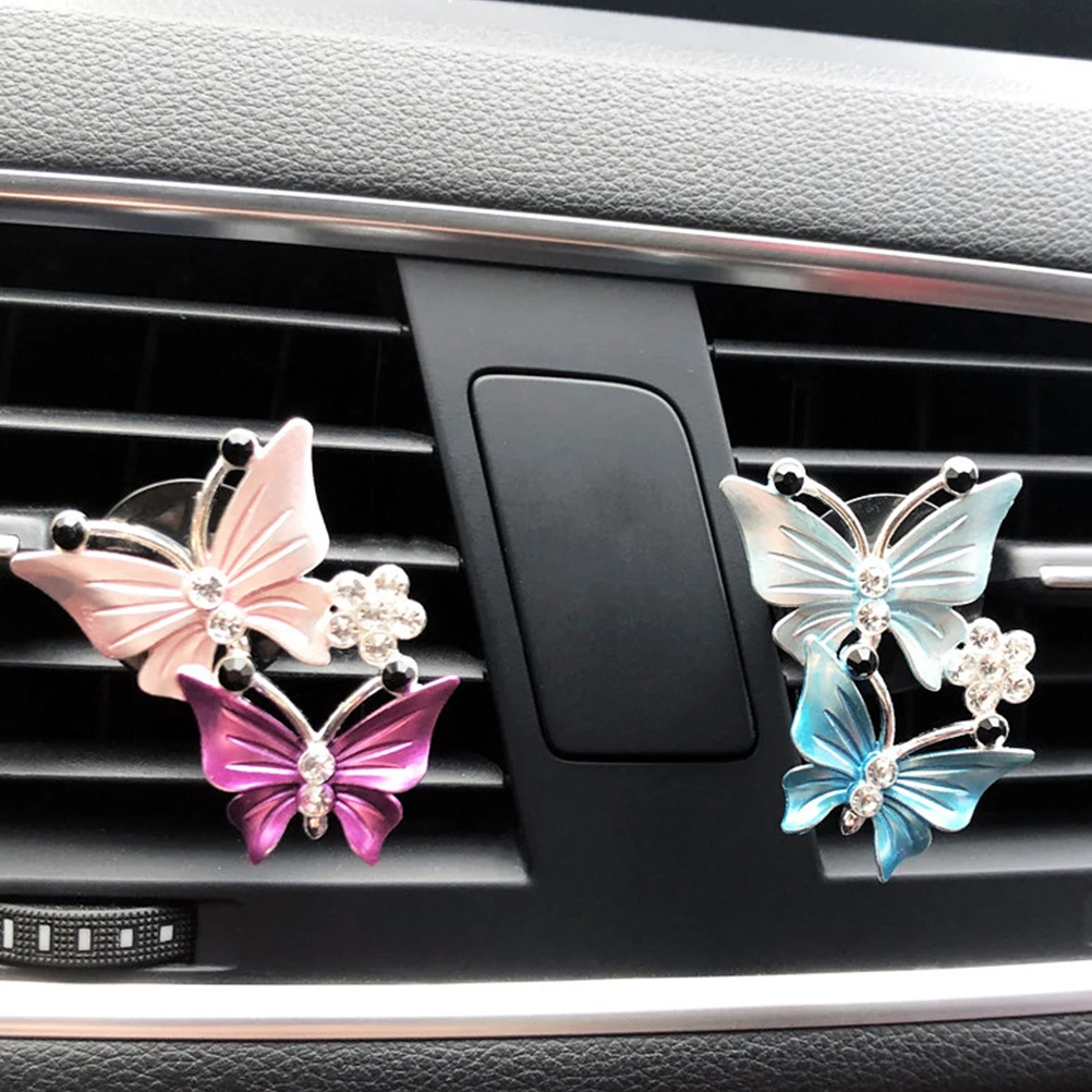 

2 Pcs Car Perfume Decorations Fragrance Balm Interior Locket Holder Air Vent Scent Clip