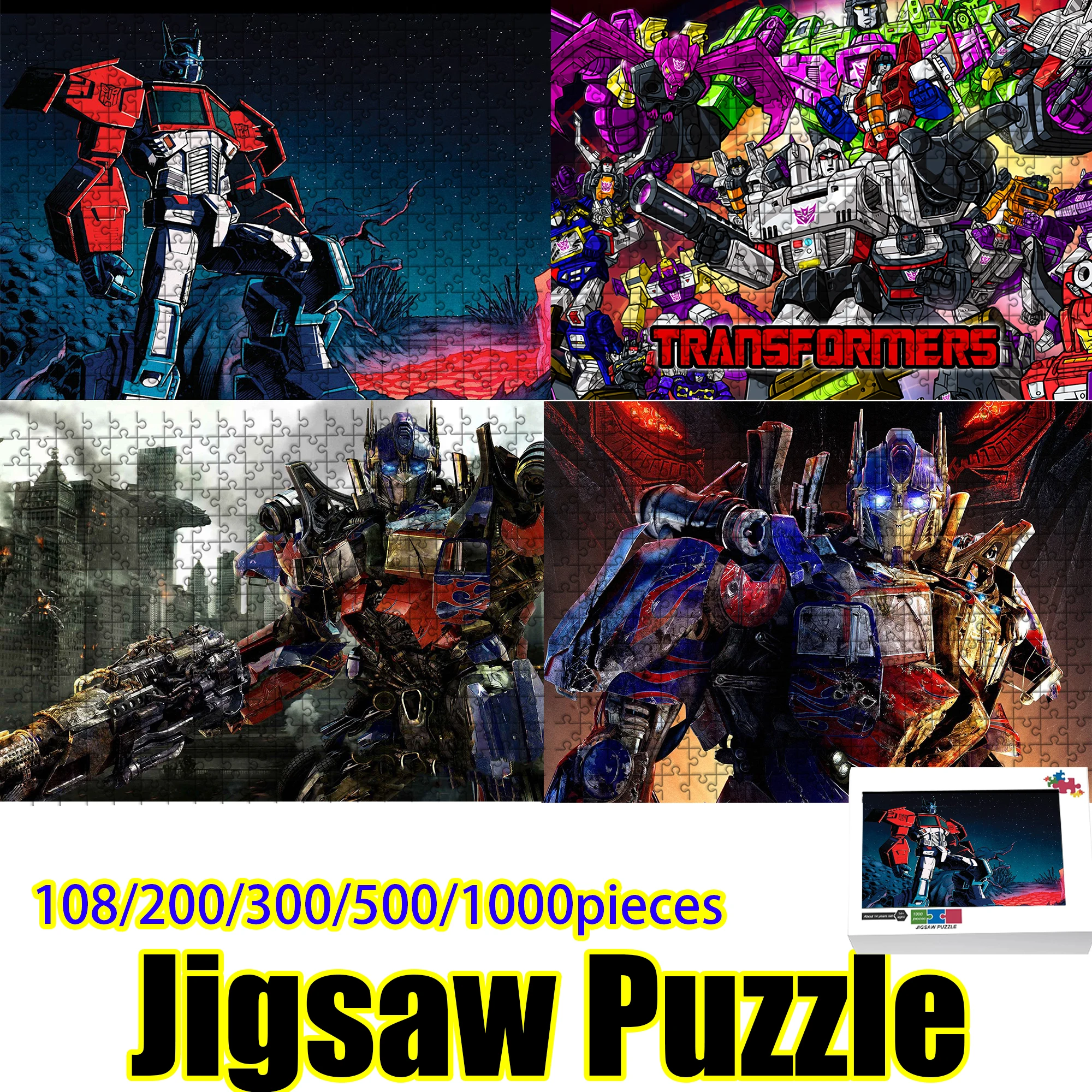 

Transformers Optimus Prime Poster Jigsaw Puzzle 108/200/300/500/1000 pieces High Definition Wooden Puzzle Collectible