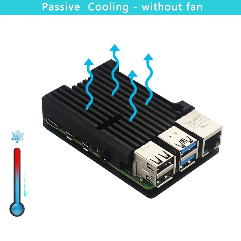 Oryginalny Raspberry Pi 4 Model B zestaw 1 2 4 8 GB RAM + aluminiowa obudowa + karta 32 64 128GB TF + zasilacz + radiator do Pi 4 B