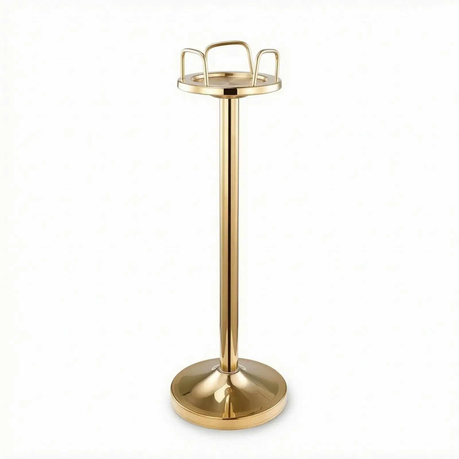 European Design Ice Bucket Stand Polished Steel Finish for Party Beverage Presentation