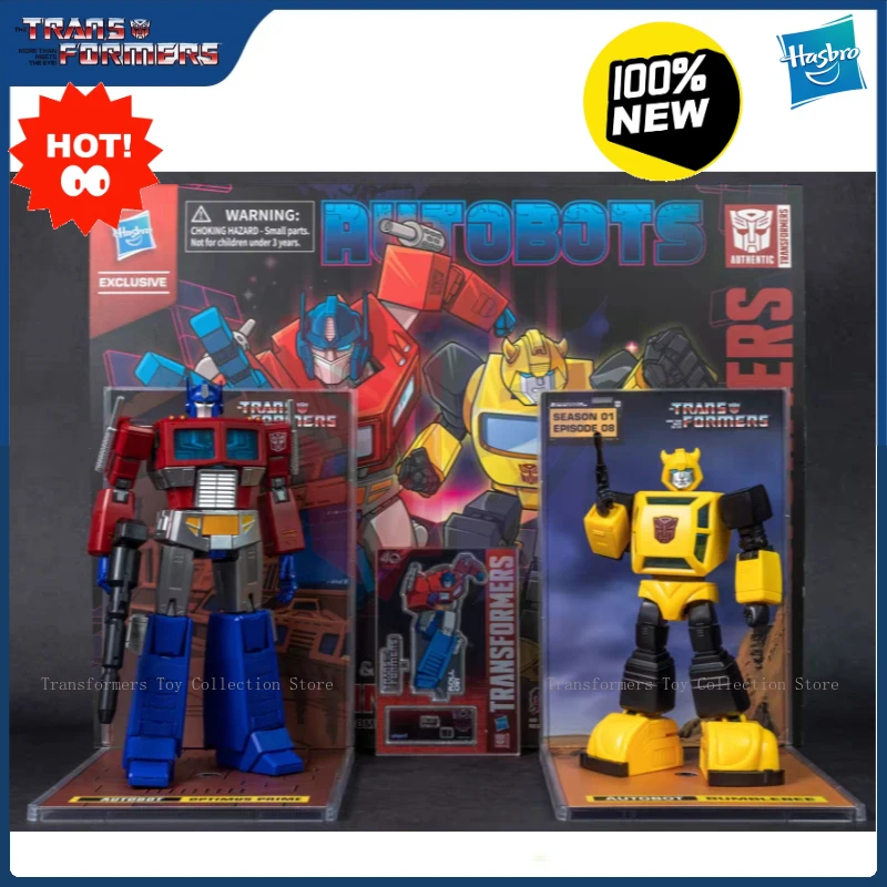 

New stock Transformers pre assembledG1 Optimus Prime&Bumblebee movie anime character figurine model toy collection birthday gift