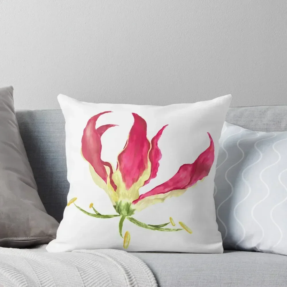 

Flame Lily Throw Pillow pillows decor home Sitting Cushion pillow pillowcase pillowcases for sofa cushions pillow