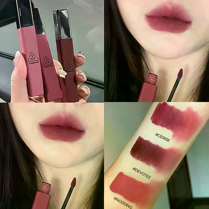 Cappuvini mat velours lèvres glaçure hydratant lisse longue durée rouge à lèvres antiadhésif tasse facile à appliquer maquillage brillant à lèvres femmes