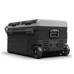 Alpicool TWW75 75 LITER DC 12V camping dual zone portable freezer with wheels and handle compressor car fridge