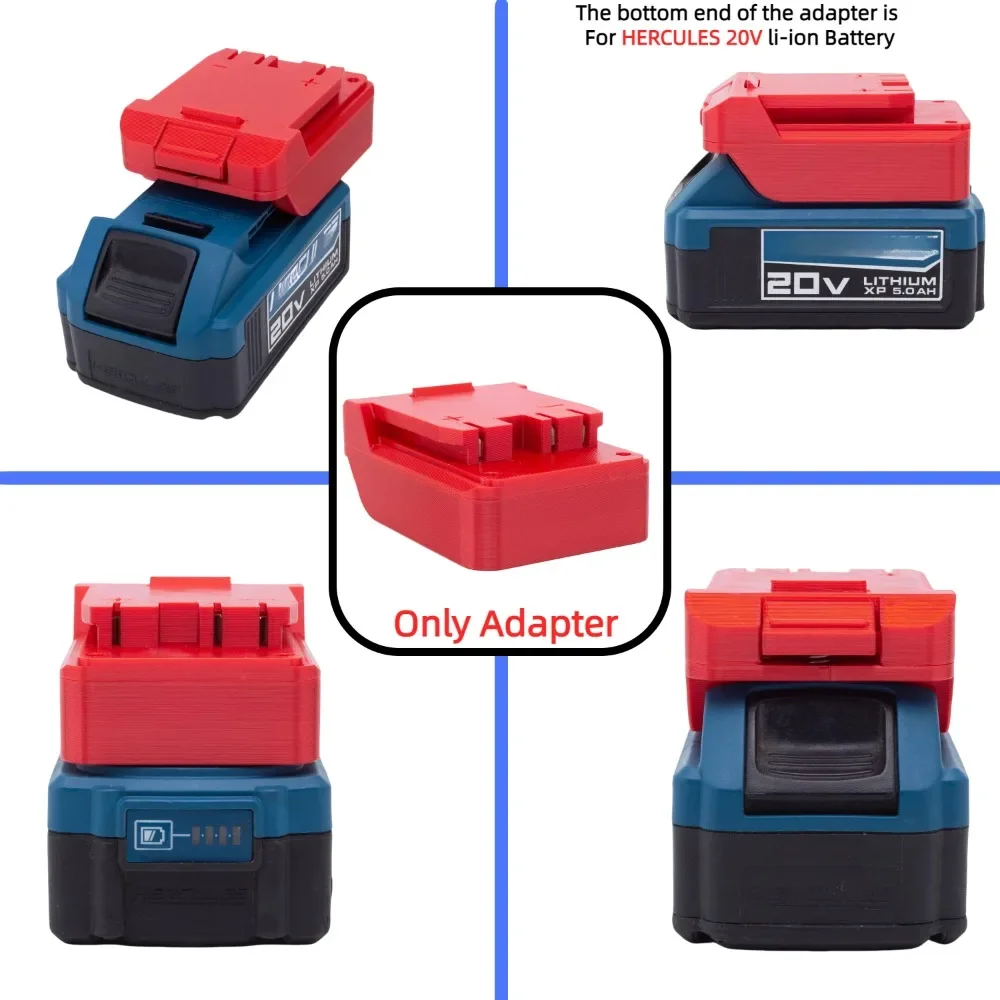 Batterie-kompatible Adapter für HERCULES 20 V Li-Ion auf Hyper Tough 20 V Strom, bürstenlose Akku-Bohrschrauber (nur Adapter)