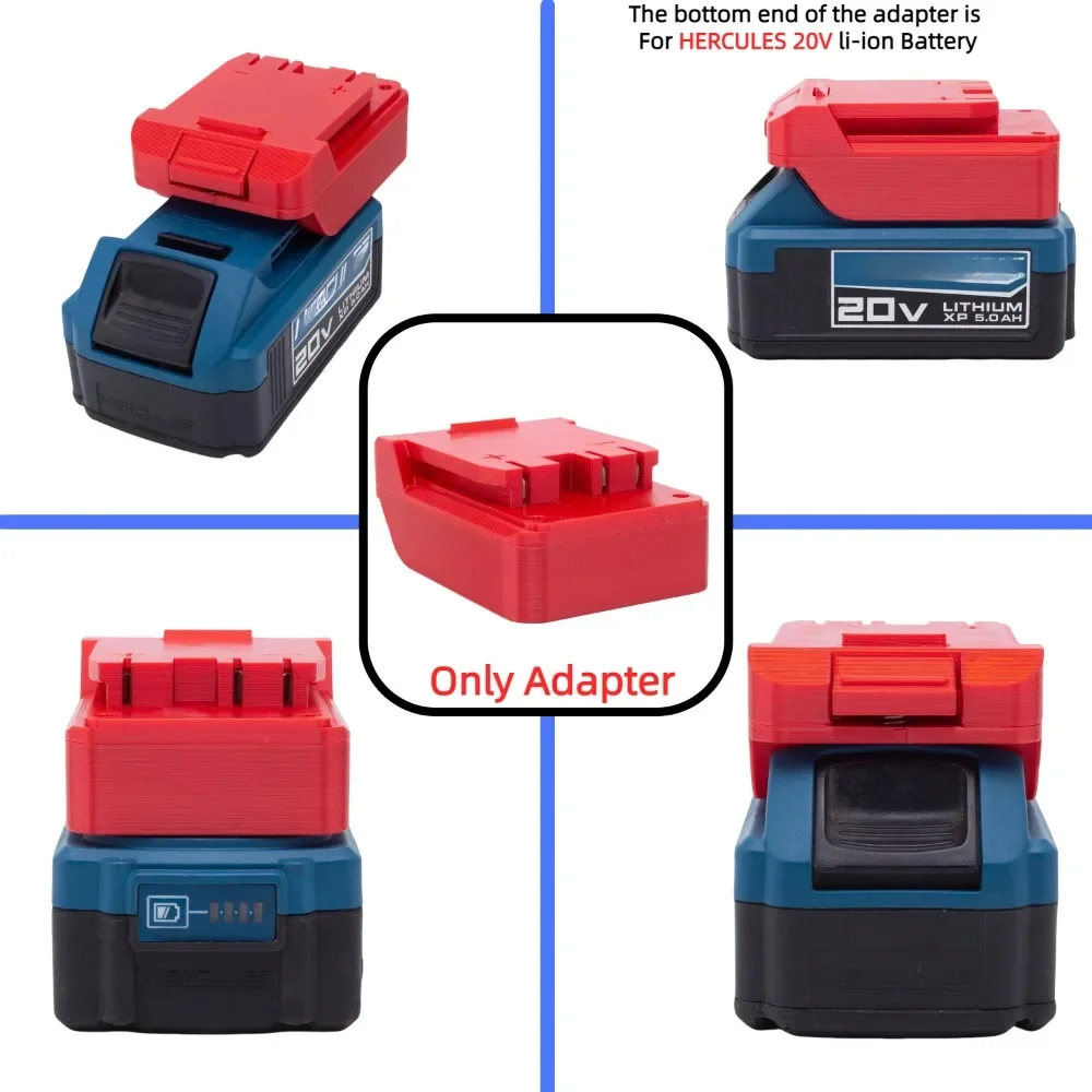 Imagem -05 - Adaptadores Compatíveis com Bateria para Hercules 20v Li-ion para Ferramentas de Perfuração sem Fio sem Escova de Eletricidade Hiper Resistente 20v Apenas Adaptador