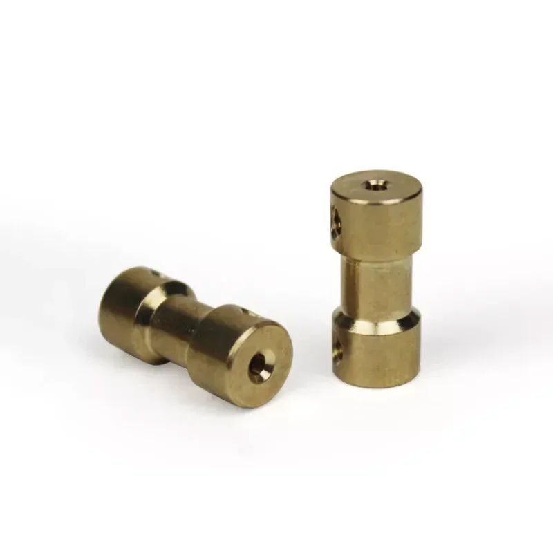 2Pcs Motor Shaft Coupling 2mm 2.3mm 3mm~6mm Coupler Connector Sleeve Adapter Brass Transmission Joint for RC Boat Car Airplane