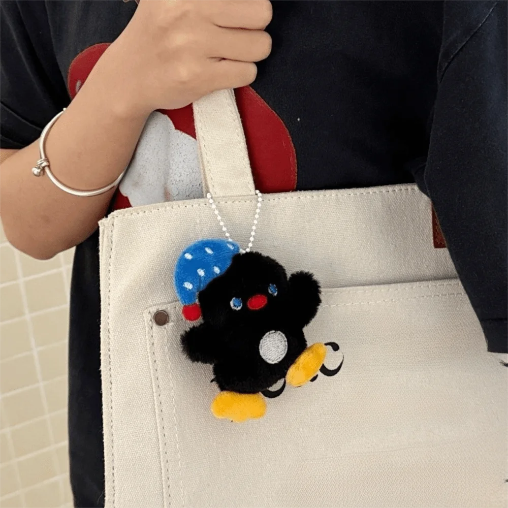 Fluffy Plush Seal Keychain Cartoon Soft Penguin Doll Pendant Portable Lightweight Sunglasses Seal Bag Charm Car Decor