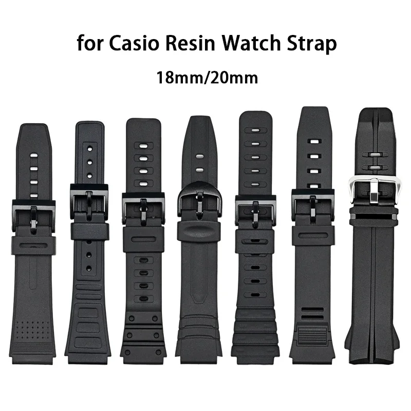 

Спортивный резиновый ремешок 18 мм 20 мм для Casio, аксессуары для электронных часов G-Shock, водонепроницаемый силиконовый ремешок для часов из смолы, браслет