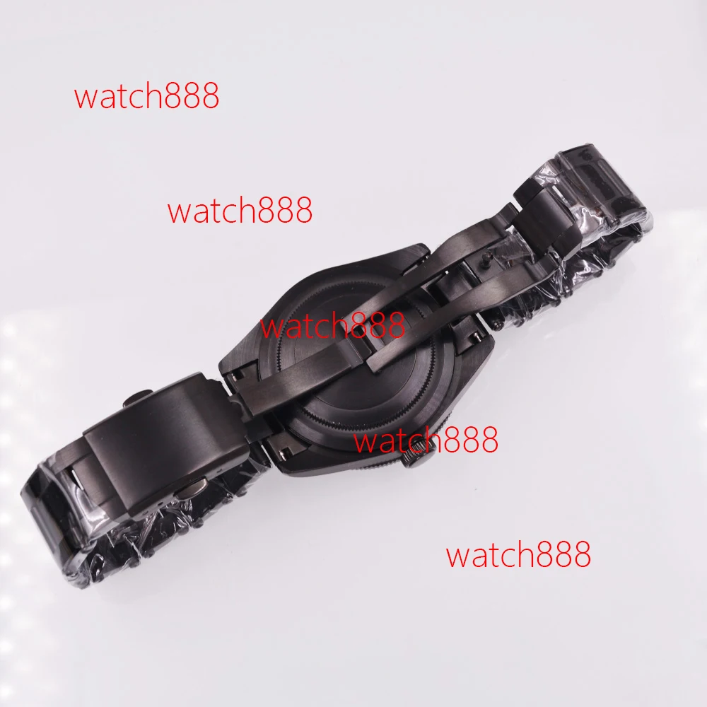 39 مللي متر ساعة سوداء حافظة الياقوت الزجاج حاوية من الفولاذ المقاوم للصدأ صالح NH34 NH35 NH36 PT500 ETA2824 ساعة يد تعمل بالحركة اكسسوارات