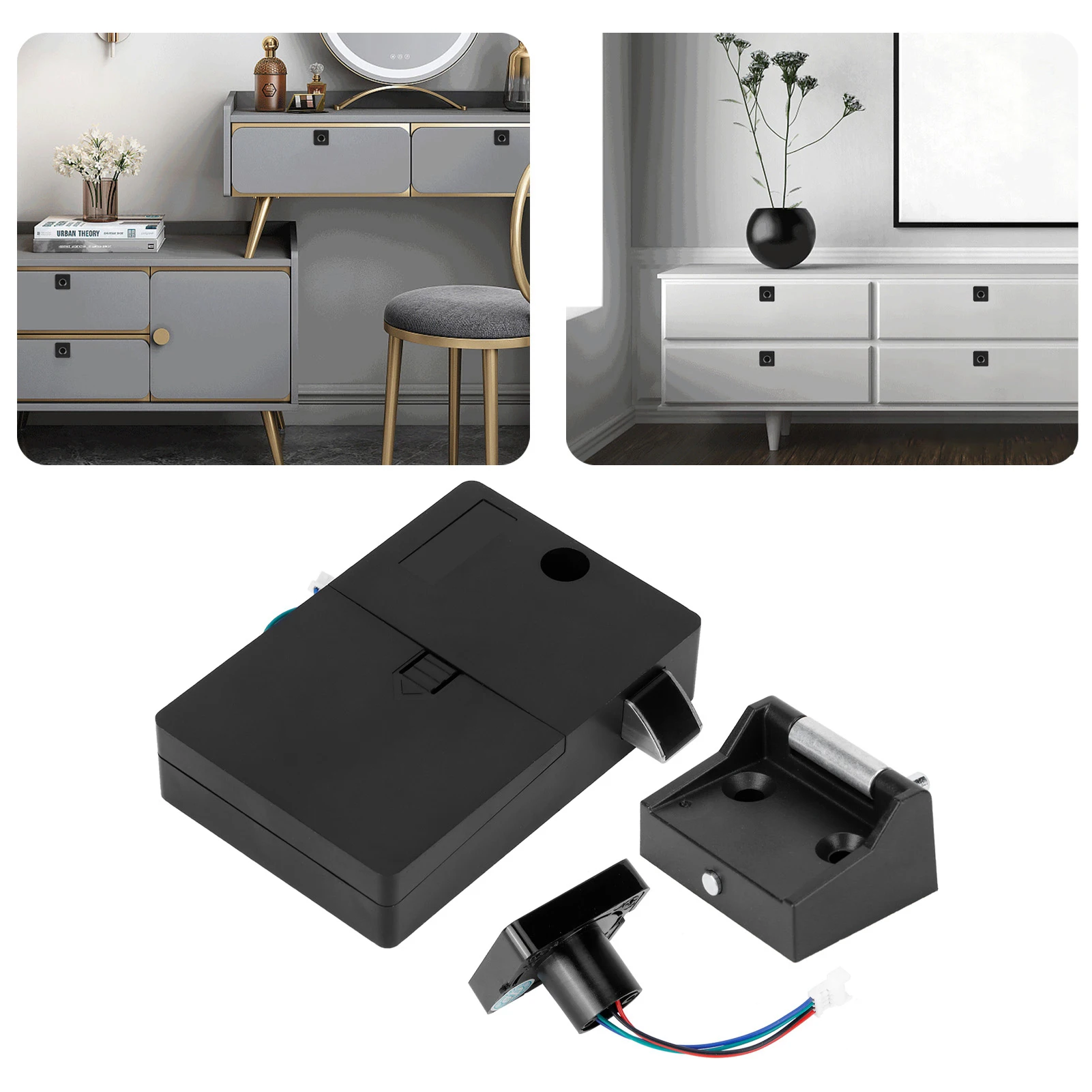 

Cabinet Door Lock File Cabinet Lock Fingerprint Lock Smart Electronic Cabinet Door Locks Furniture Drawer Lock for Home