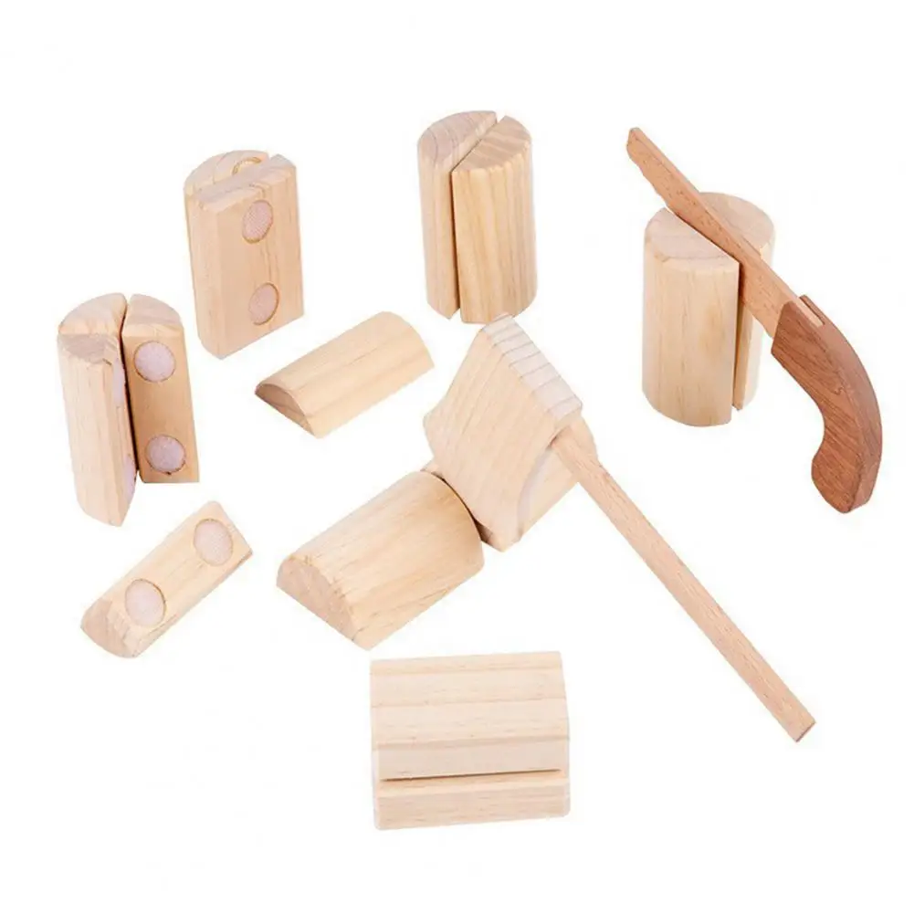 

Popular Cutting Firewood Toy No Odor Fastener Tape Reusable Chopping Wood Game for Kindergarten