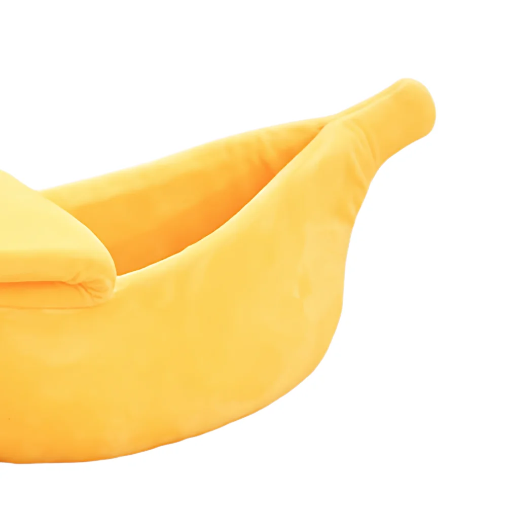 Pet Banana Style Covered Bed, Winter Summer No-Pillow Cat Dog Bed, 4-Season Dog Sleeping Nest, 1PC view 5