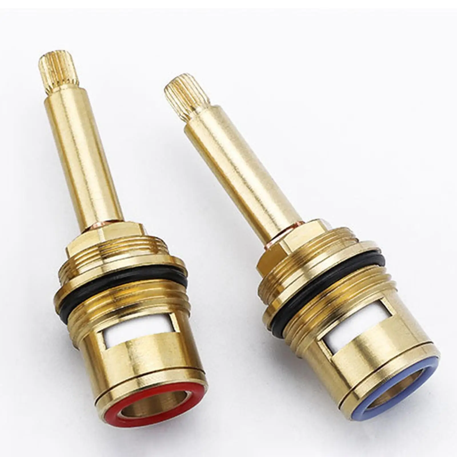 Brass Ceramic Stem Disc Cartridges Ceramic Tap Valves Drip Resistant Faucet Valves Replacements Bathroom Hot Cold Water Kitchen