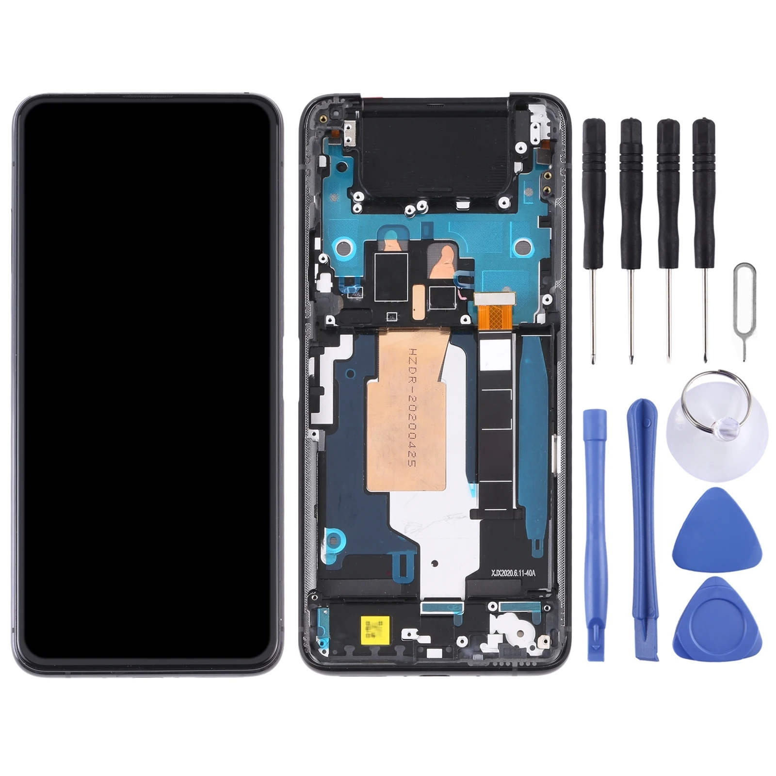 Original 90Hz AMOLED LCD Screen for Asus Zenfone 7 Pro / Zenfone 7 ZS670KS ZS671KS Digitizer Full Assembly with Frame