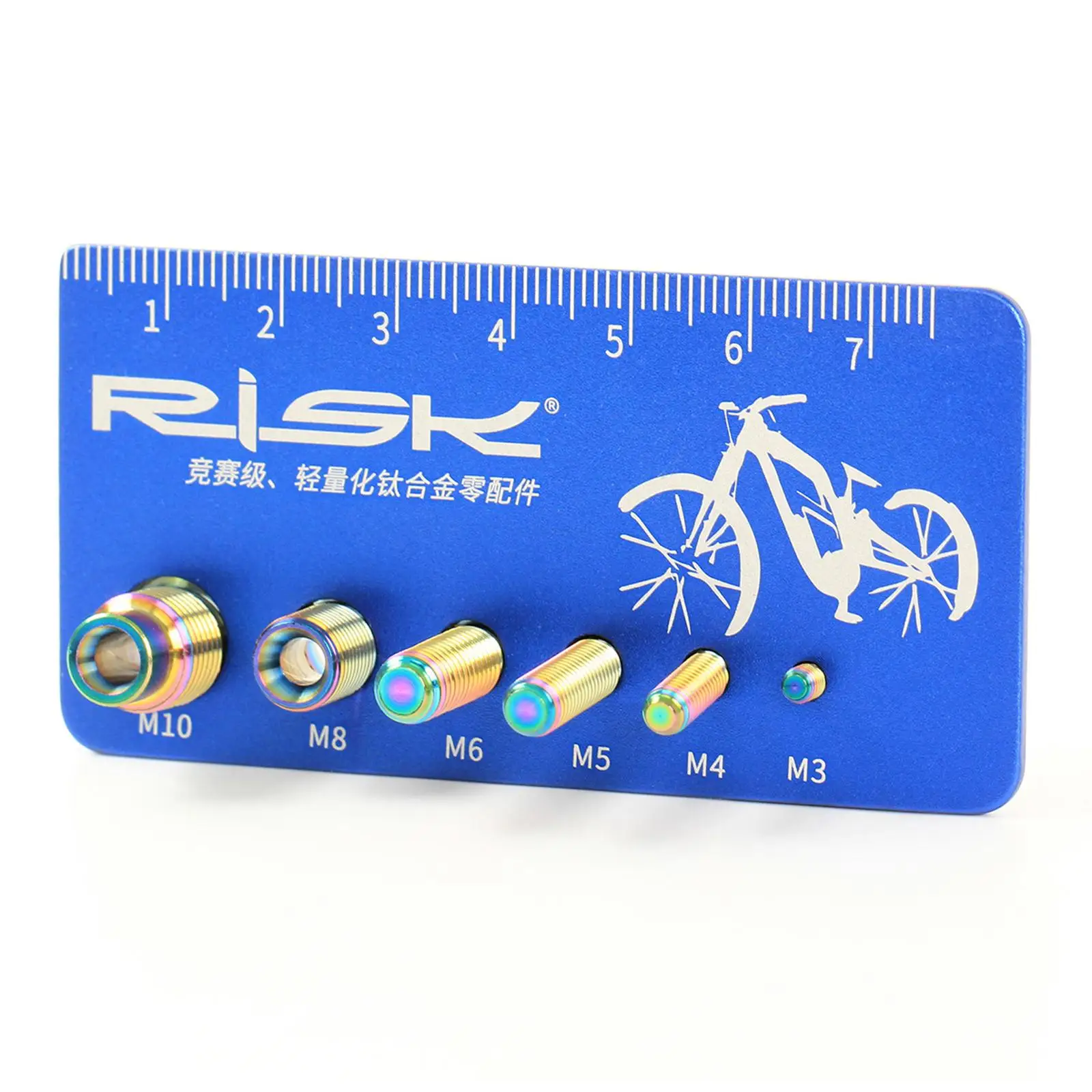 Bike Thread Pitch Measure Bolt & Screw Gauge Tool Aluminum Alloy for