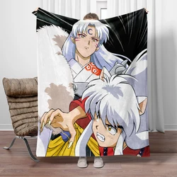 Inuyasha Cartoon Printing blanket Large Sofa Soft Warm Flannel Throw Blanket Camping,Outdoors,Picnic,Travel,Airplane Blanket.