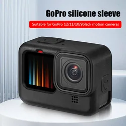 Silicone Case For GoPro Hero 12 11 10 Black Protective Soft Standard Housing Rubber Silicone Shell Cover For GoPro 9 Accessories