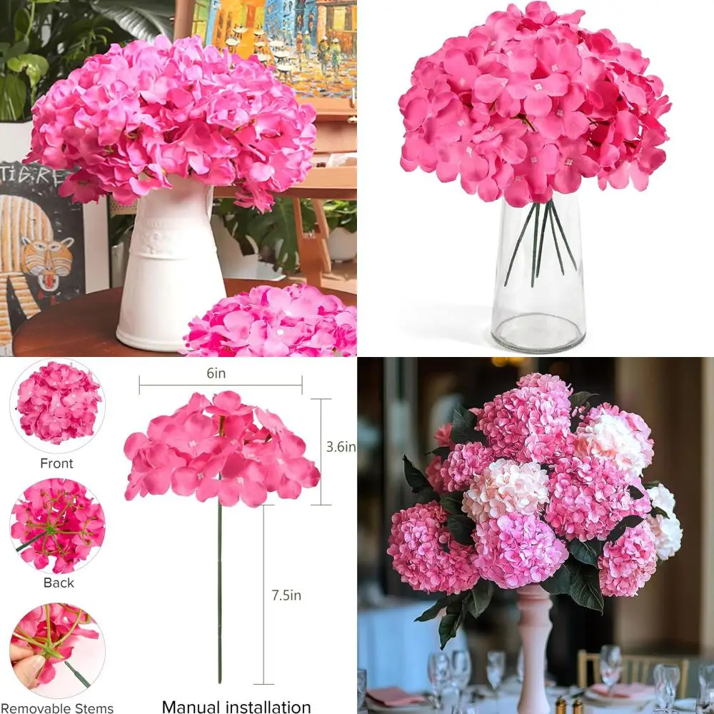 

Wholesale Red Artificial Hydrangea Flowers, 104 Pieces, Ideal for Outdoor Weddings and Home Decoration