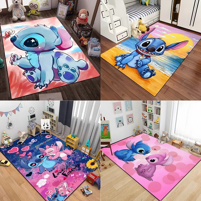 Disney Stitch Carpets Mat Bath Mat Non Slip Anime Cartoon Style 60x90cm Cushion Absorbent Mat Home Decor Bedroom Doormat Gift